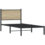 Metalni okvir kreveta bez madraca boja hrasta sonome 75x190 cm | shoptok.hr