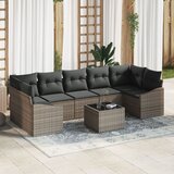 vidaXL 8-dijelni set vrtnih sofa s jastučićima sivi poli ratan Cijene