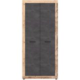 Modern Living Garderobna Omara Luna, Grafit, Stari Hrast | Shoptok.si