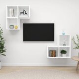  4-dijelni set TV ormarića bijeli od konstruiranog drva | shoptok.hr