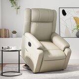 vidaXL električni naslanjač s funkcijo vstajanja krem umetno usnje | Shoptok.si