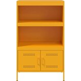 vidaXL Visoka komoda boja senfa 67 x 39 x 113 cm čelični | shoptok.hr