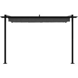 vidaXL zidni gazebo Antracit 3 x 3 m Čelik | shoptok.hr