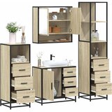  4-dijelni set kupaonskog namještaja boja hrasta sonome drveni | shoptok.hr
