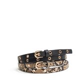 Orsay Light brown and black women's belt 2pcs - Women's Cijene