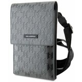 Karl Lagerfeld SAFFIANO MONOGRAM PLAKETA SREBRNA ŽENSKA TORBA, (21981002) | Shoptok.si