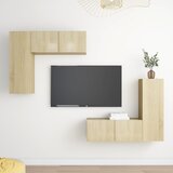  4-dijelni set TV ormarića boja hrasta sonome konstruirano drvo | shoptok.hr