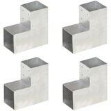  Spojnici za stupove u L-obliku 4 kom pocinčani metal 101x101 mm | shoptok.hr