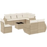 Maison Chic Seti vrtnega pohištva - Vrtna garnitura 9-delna z blazinami bež poli ratan, (21795806) | Shoptok.si