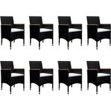  9-dijelni vrtni blagovaonski set crni | shoptok.hr