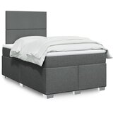  Krevet s oprugama i madracem tamnosivi 120 x 200 cm od tkanine | shoptok.hr
