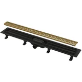 Tuš kanaleta APZ10BLACK (Nerjavno jeklo, 65 cm, Črna)