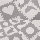  Pjenasta podloga puzzle 150 x 150 cm sivo bijele | shoptok.hr