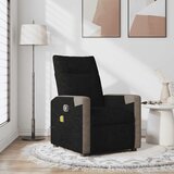 vidaXL Masažni naslanjač črno blago | Shoptok.si