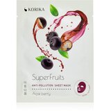 KORIKA SuperFruits Acai Berry - Anti-pollution Sheet Mask maska iz platna z razstrupljevalnim učinkom Acai berry 25 g | Shoptok.si