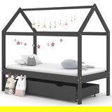 The Living Store Otroški posteljni okvir s predalom temno siv 80x160 cm - Otroški Posteljni Okvir, (21577045) Cene