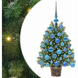 vidaXL Umestno božično drevo med 150 LED Zelena 65 cm PE in PVC | Shoptok.si