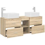  Set ormarića za kupaonicu 3 kom. Hrast sonoma 49,5 x 41 x 63 cm | shoptok.hr