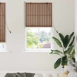 Rolo zavjesa sa zavjesama Smeđa 90 x 220 cm bambus Cijene
