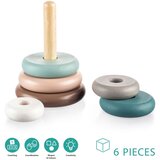 Zopa drveni prsteni za slaganje blue | shoptok.hr