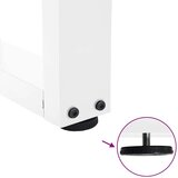  Noge jedilne mize V-oblika 2 kosa Bela 100x(72-73,3) cm Jeklo | Shoptok.si