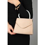 LuviShoes MONACO Dark Beige Satin Women's Handbag cene