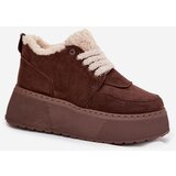 Boto Women's Snow Boots On Platform With Shearling Type Lamb Brown Luma | Shoptok.si
