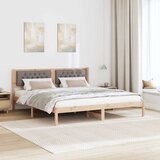  Krevetna konstrukcija s uzglavljem Sivo-smeđa 160 x 200 cm | Eponuda.com