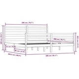 Posteljni okvir iz trdne borovine 200x200 cm, (20648456) | Shoptok.si