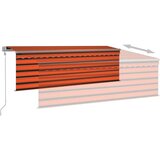  Automatska tenda s roletom i senzorom LED 4x3m narančasto-smeđa | shoptok.hr