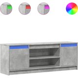 TV ormarić s LED svjetlima boja betona 139,5x34x50 cm drveni | shoptok.hr