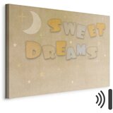  Slika - Sweet Dreams - Pastel Inscription Surrounded by the Moon and Stars 60x40 Akustična | shoptok.hr
