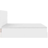 vidaXL okvir kreveta s madracima čisto bijela 200x200cm umjetna koža | shoptok.hr