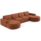 Makamii Kutna garnitura od šenila boja terakote (u obliku slova "U") Omao – | shoptok.hr