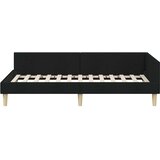  Kutni okvir kreveta Crna 90 x 200 cm tkanina | shoptok.hr