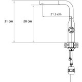 Quadron Kuhinjska armatura ANGELINA, bela z zlatim dodatkom | Shoptok.si