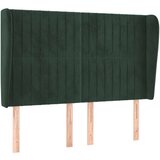  Uzglavlje s ušima tamnozeleno 147x23x118/128 cm baršunasto | shoptok.hr