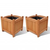 vidaXL Lesena visoka greda 30x30x30 cm komplet 2 kosa Cene
