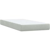 Box Spring krevet s madracem svijetlo sivi 80x210 cm baršun | shoptok.hr