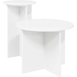  Set pomoćnih stolića s pohranom 2 pcs Bijela Konstruirano drvo | shoptok.hr