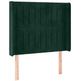  LED uzglavlje tamnozeleno 93x16x118/128 cm baršunasto | shoptok.hr