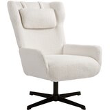HOMCOM naslonjač poliester, kovina 86,5D x 74Š x 102V cm Krem bela, (5000242871) | Shoptok.si