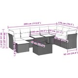  9-dijelni set vrtnih sofa s jastucima poliratan smeđi | shoptok.hr