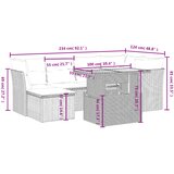  7-dijelni set vrtnih sofa od poliratana s jastucima bež | shoptok.hr