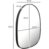 MID.YOU STENSKO OGLEDALO, 53/60/2,5 cm steklo | Shoptok.si