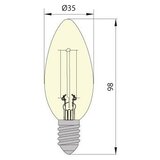 Brilagi led sijalica clasic amber C35 E14/5W/230V 2200K | Eponuda.com