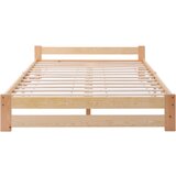 Lumor Enoposteljna postelja iz masivnega lesa 140x200 cm – z vzglavjem in letvenim dnom – naravna, (22151379) | Shoptok.si