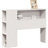 vidaXL Vzglavje s predelki bela 100 cm trdna borovina | Shoptok.si