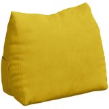 vidaXL Poglavni vzglavnik Rumena 45 x 20 x 35 cm Žametna tkanina | Shoptok.si