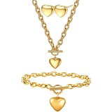  Set Simple Heart - Zlatna KP34206 Cene